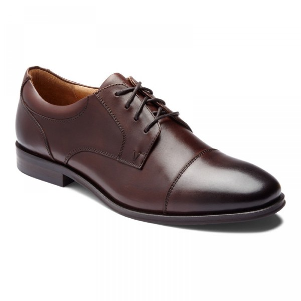 Vionic Dress Shoes Ireland - Shane Lace up Dark Brown - Mens Shoes Clearance | KLYUR-6275